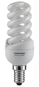 Лампа энергосберегающая SMT E14 15W Мини-спираль желтый 4690389001819